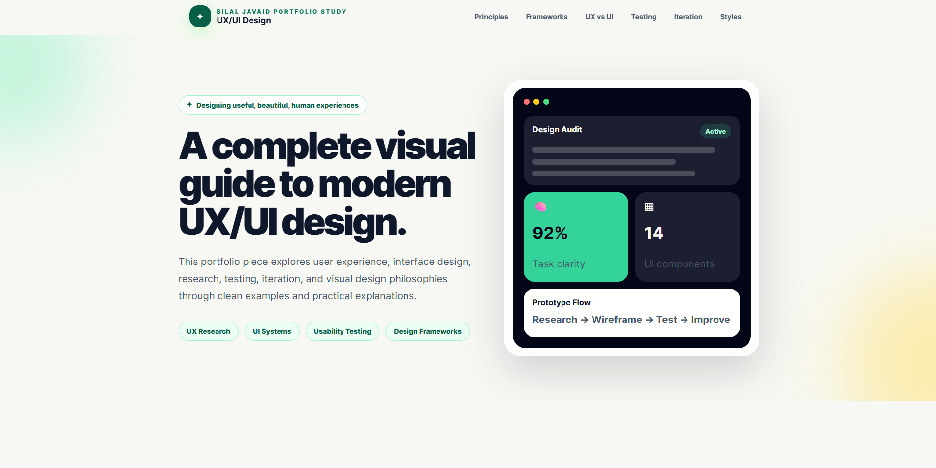 UX vs UI website